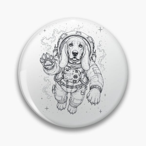 Item preview, Vintage Basset Hound Astronaut Dog Dad Mom Lover designed and sold by TerryConnells.