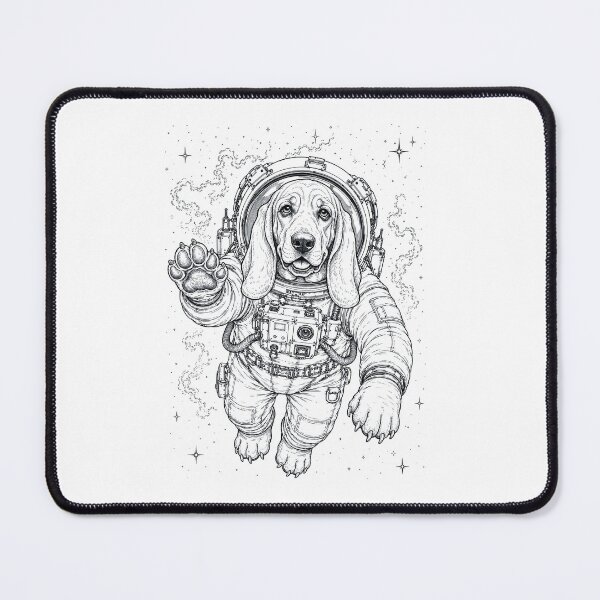 Item preview, Vintage Basset Hound Astronaut Dog Dad Mom Lover designed and sold by TerryConnells.