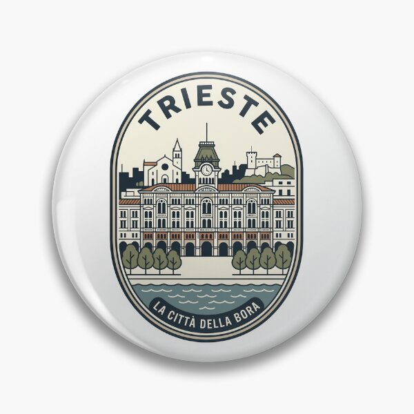 Item preview, Retro Trieste Italy City Landmark Travel Badge designed and sold by k3rstman1.