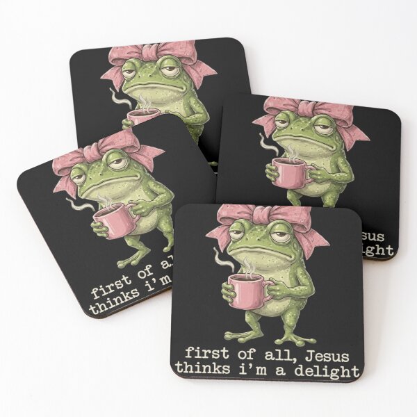 Item preview, First of All Jesus Thinks I'm a Delight Funny Frog with Bow designed and sold by haitrieuic96.