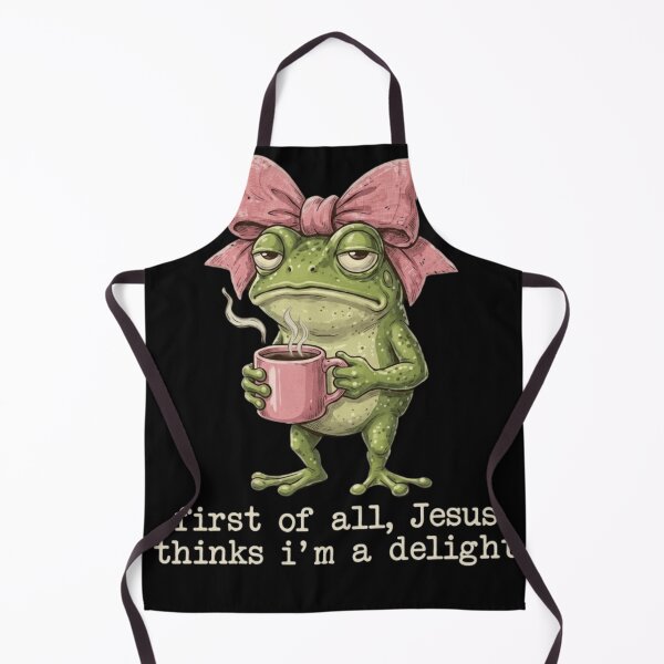 Item preview, First of All Jesus Thinks I'm a Delight Funny Frog with Bow designed and sold by haitrieuic96.