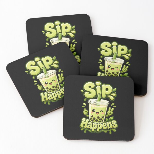 Item preview, Sip Happens Cute Kawaii Boba Tea designed and sold by Mr Lee.