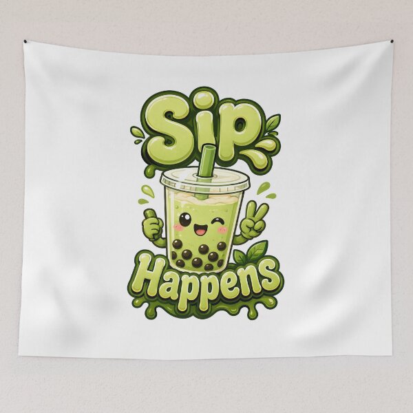 Item preview, Sip Happens Cute Kawaii Boba Tea designed and sold by Mr Lee.