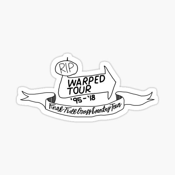 rip warped tour (black and white) Sticker