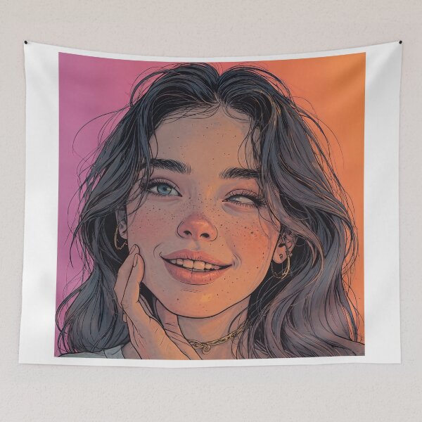 Item preview, Ahegao Colorful Girl Design  designed and sold by ArtMindFusion.