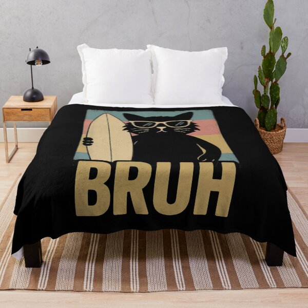 Item preview, Retro Bruh Cat Surf Vintage T Shirt designed and sold by StranHabesre51.