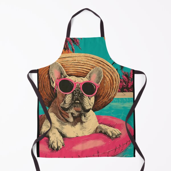 Item preview, French Bulldog with Sunglasses Cute Dog Tropical Pool Party designed and sold by Littermin.