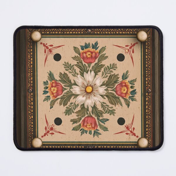 Item preview, Vintage Carrom Board | Floral Art Design | Indian Heritage Game | Desi Home Decor designed and sold by AiNaturalsOnly.