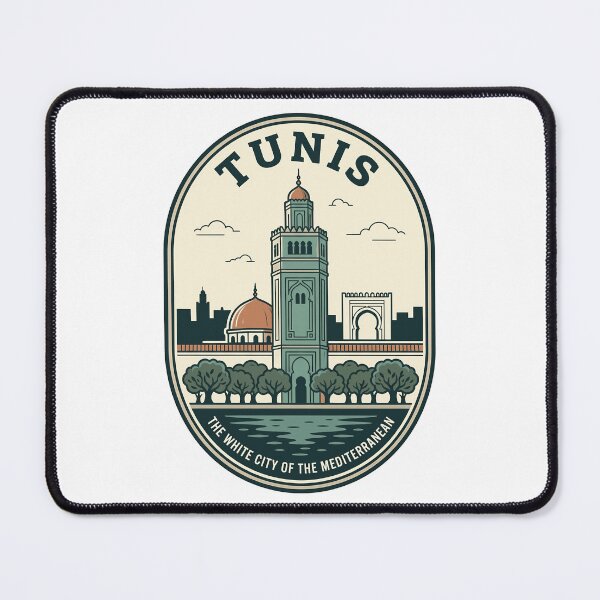 Item preview, Vintage Tunis Tunisia Mediterranean City Travel Badge designed and sold by k3rstman1.