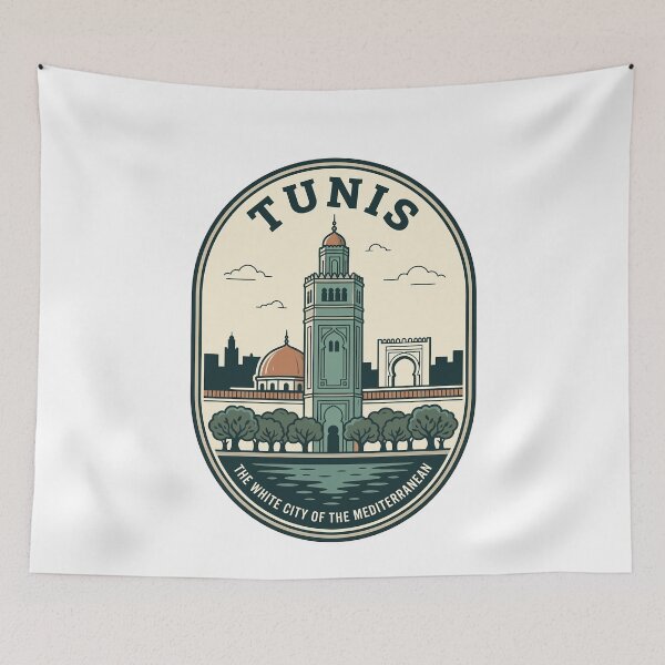 Item preview, Vintage Tunis Tunisia Mediterranean City Travel Badge designed and sold by k3rstman1.