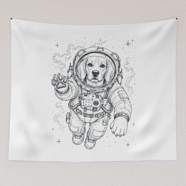 Item preview, Vintage Beagle Astronaut Dog Dad Mom Lover designed and sold by TerryConnells.