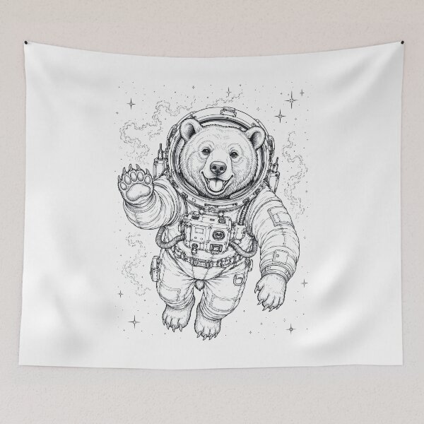 Item preview, Vintage Bear Astronaut Animal Lover designed and sold by TerryConnells.