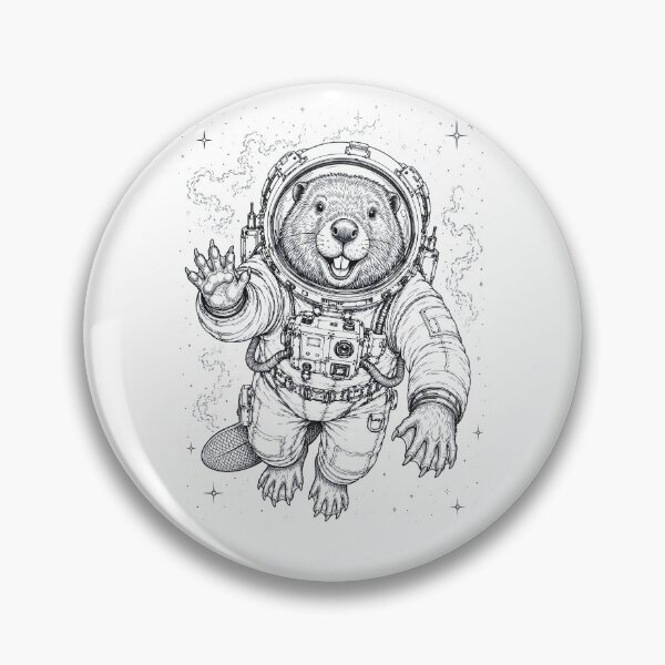 Item preview, Vintage Beaver Astronaut Animal Lover designed and sold by TerryConnells.