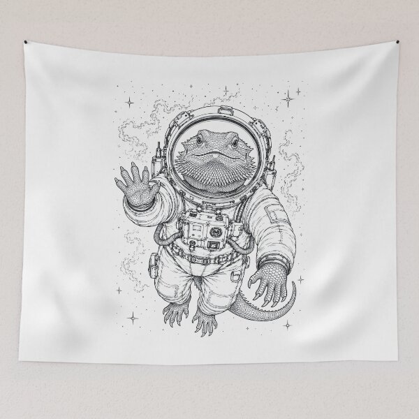Item preview, Vintage Bearded Dragon Astronaut Animal Lover designed and sold by TerryConnells.