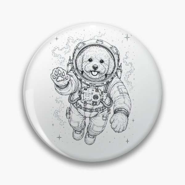 Item preview, Vintage Bichon Frise Astronaut Dog Dad Mom Lover designed and sold by TerryConnells.