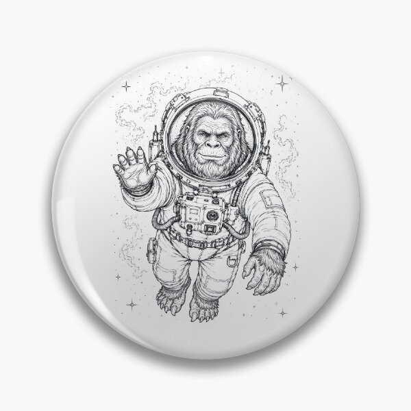 Item preview, Vintage Bigfoot Astronaut Animal Lover designed and sold by TerryConnells.