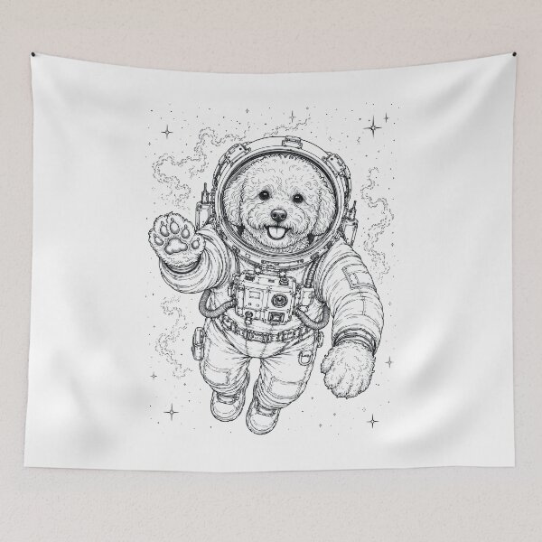Item preview, Vintage Bichon Frise Astronaut Dog Dad Mom Lover designed and sold by TerryConnells.