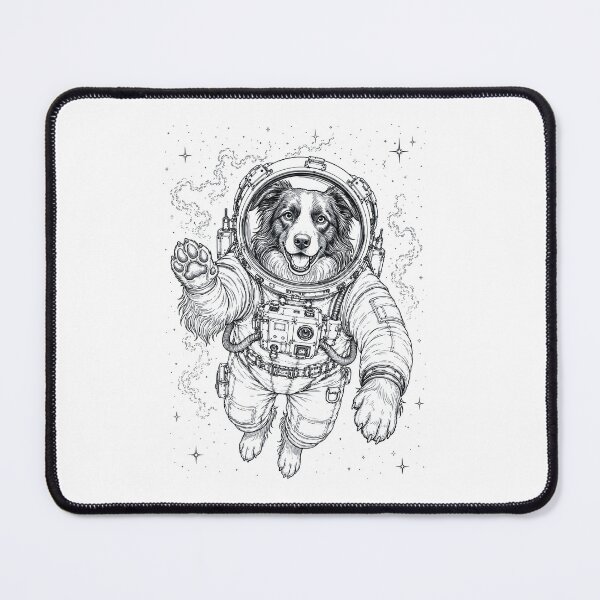 Item preview, Vintage Border Collie Astronaut Dog Dad Mom Lover designed and sold by TerryConnells.