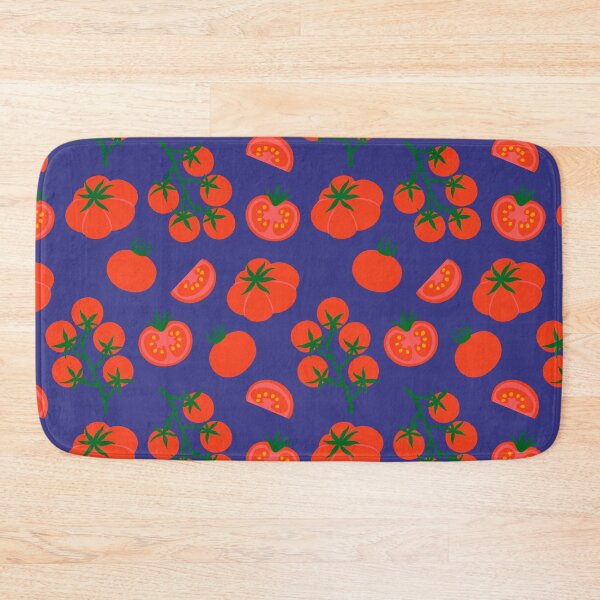 Item preview, red tomatoes on a blue background designed and sold by burbura.