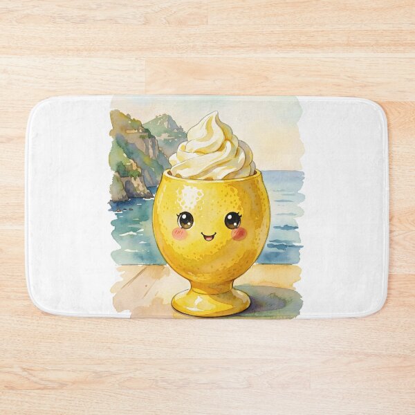 Item preview, Kawaii Sfusato Lemon Gelato – Amalfi Coast Watercolor Illustration designed and sold by EmeraldeaArt.