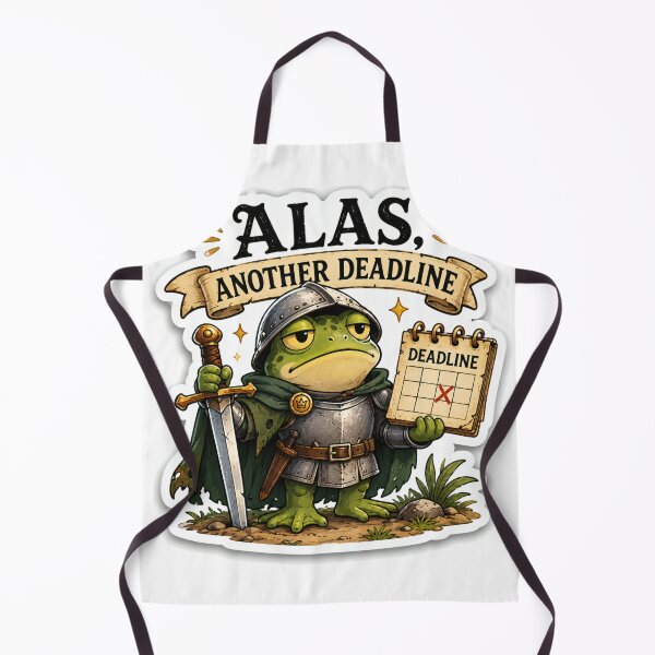 Item preview, Alas, Another Deadline Frog Knight Sticker | Funny Medieval Frog | Office Humor Decal designed and sold by ZibiArt.