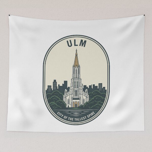 Item preview, Ulm Minster Germany Retro Travel Badge designed and sold by k3rstman1.