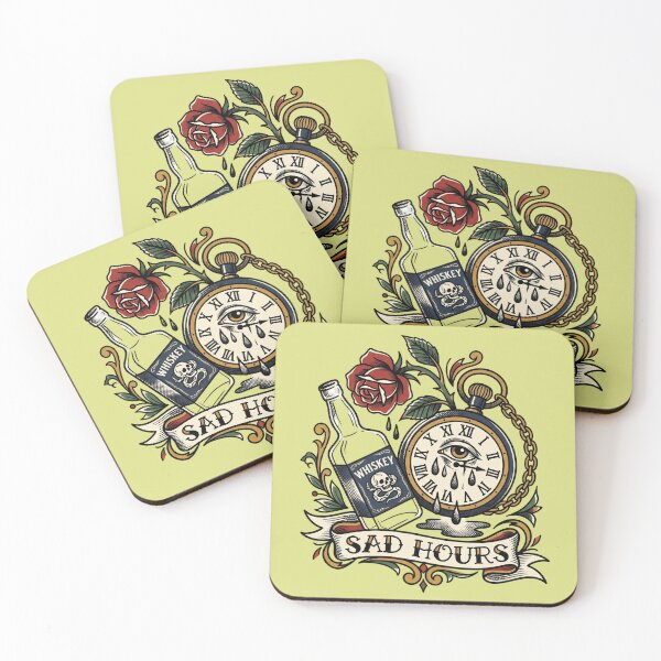 Item preview, Sad Hours 3am Crying Clock Tattoo Flash Vintage Melancholy Aesthetic designed and sold by afarkar.