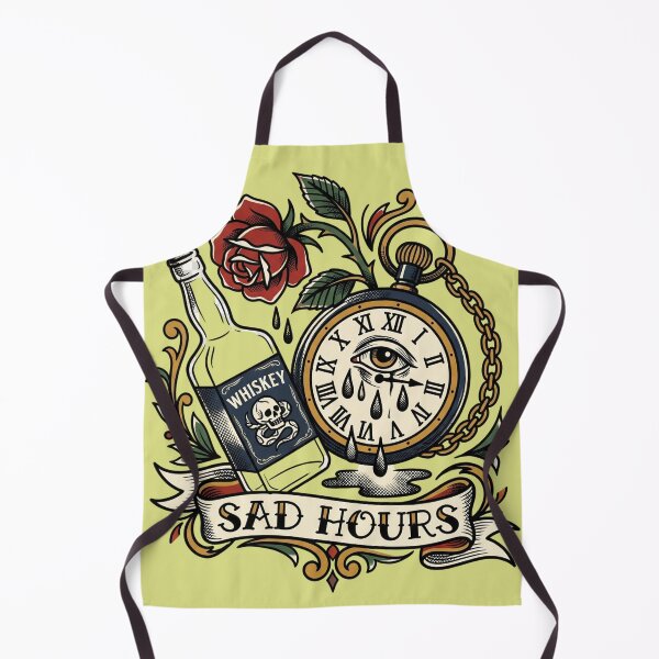 Item preview, Sad Hours 3am Crying Clock Tattoo Flash Vintage Melancholy Aesthetic designed and sold by afarkar.