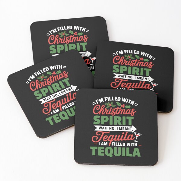Item preview, Filled With Christmas Spirit Tequila Xmas Day Party designed and sold by sailorjessiArt.