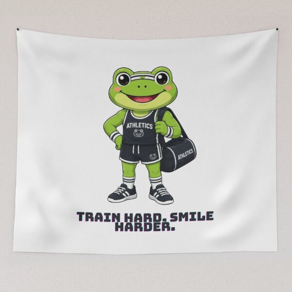 Item preview, Smiling Athletic Frog designed and sold by syndia2209.
