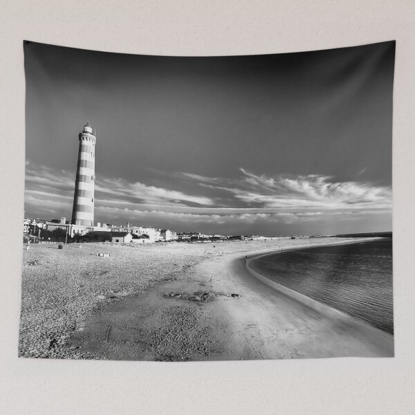 Item preview, Lighthouse Beach B&W designed and sold by NunoPires.