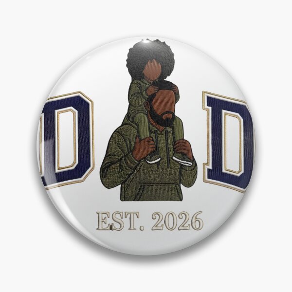 Aperçu de l'œuvre Black Dad Est 2026 Fathers Day Gift,Urban Dad Established 2026 Embroidery Style créée et vendue par Tshirt-Deer.