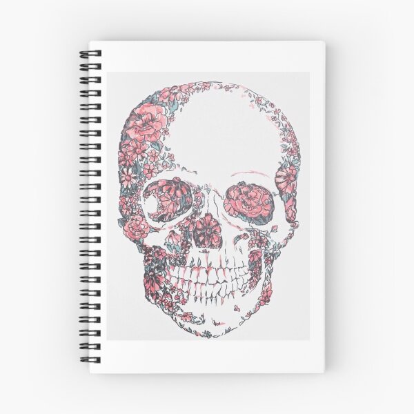 Artikelvorschau, Pastellblüte: Florale Totenkopfkunst im Negativraum entworfen und verkauft von UrbanCanvas 111.