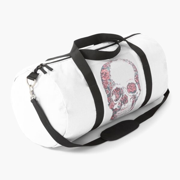 Item preview, Pastel Bloom: Floral Negative Space Skull Art designed and sold by UrbanCanvas 111.