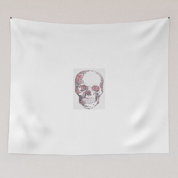 Item preview, Pastel Bloom: Floral Negative Space Skull Art designed and sold by UrbanCanvas 111.