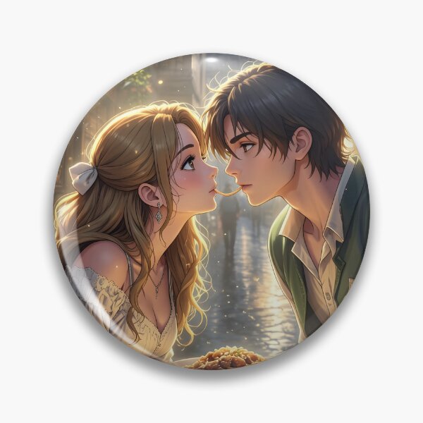 Item preview, Romantic Spaghetti Dinner Anime Couple designed and sold by sigmaartstudio.