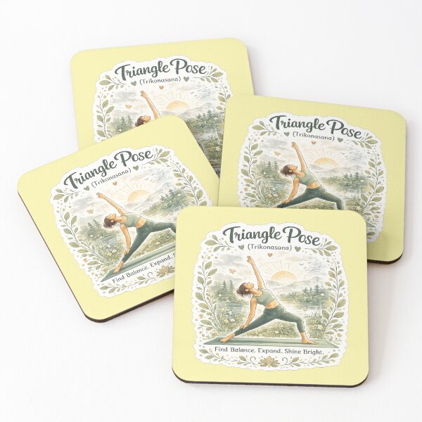 Item preview, Triangle Pose (Trikonasana) – Find Balance Yoga Sticker designed and sold by Trigart-art.