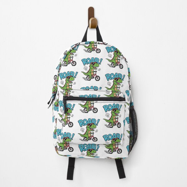 Item preview, Cool T-Rex Dinosaur Riding a Bicycle Roar designed and sold by blackBubble1.