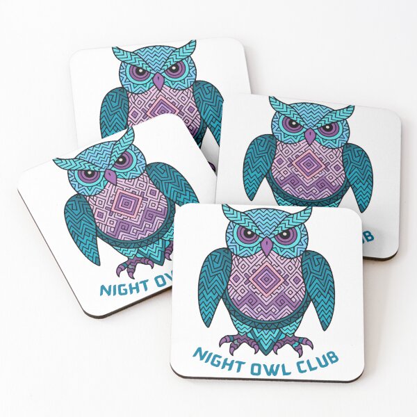 Item preview, Night Owl Club – Geometric Owl Graphic Design designed and sold by QuirkyCloud Designs.