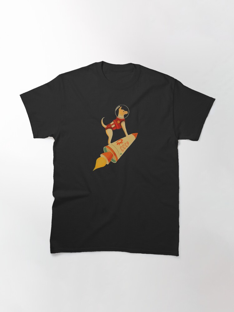 Alternate view of Laika The CCCP Soviet Russia Super Space Rocket Dog Classic T-Shirt