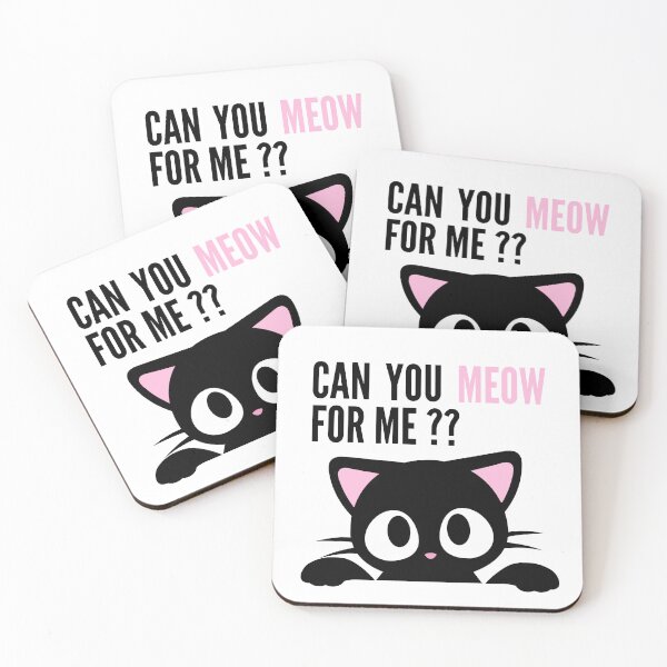 Item preview, Can you meow for me - adorable kitty cat graphic black designed and sold by SrumbleArt.