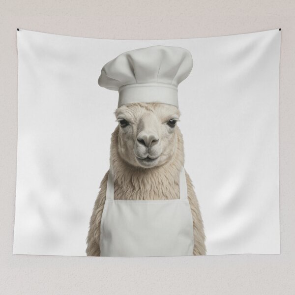 Item preview, Funny Llama Chef Realistic Animal Cooking Humor Art designed and sold by LazyOwlStore.