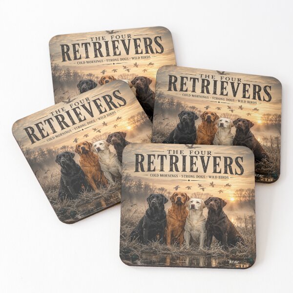 Item preview, The Four Retrievers – Duck Hunting Edition designed and sold by TammyHunterArt.