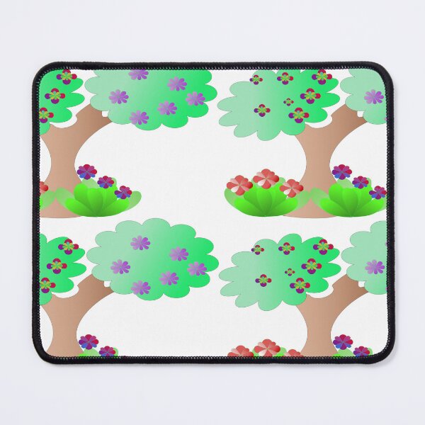 Item preview, Cute Cartoon Tree with Flowers and Garden Plants Vector Illustration Set designed and sold by EiArtist.