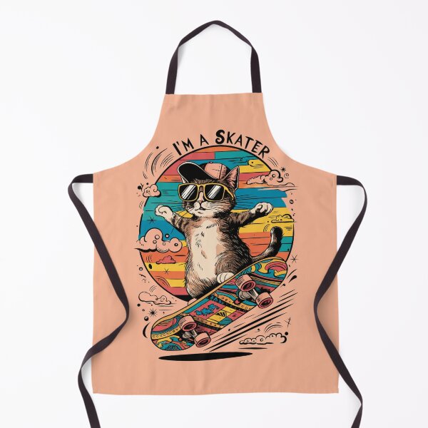 Item preview, Retro Skater Cat Vintage Design designed and sold by blackBubble1.