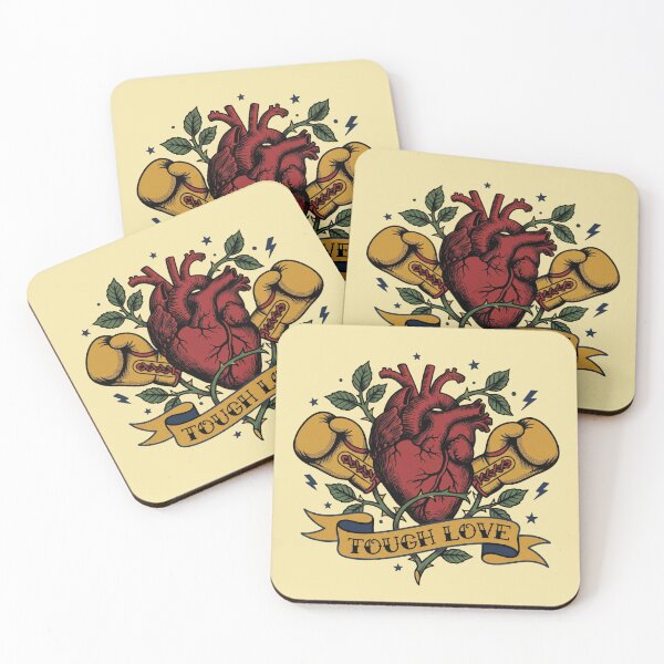 Item preview, Tough Love Boxing Heart Rose Tattoo Flash Strong Woman Mom Gift Tee designed and sold by afarkar.