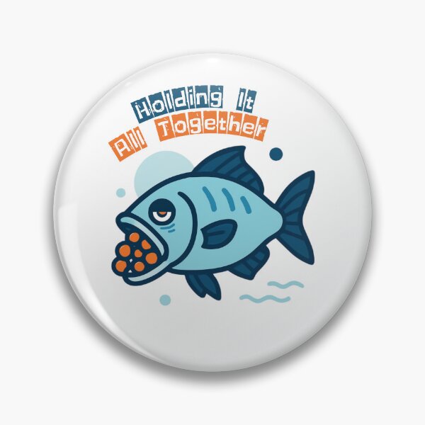 Item preview, Holding It All Together - Tired Cichlid Funny Malawi Fish Meme designed and sold by tellia-kallisto.
