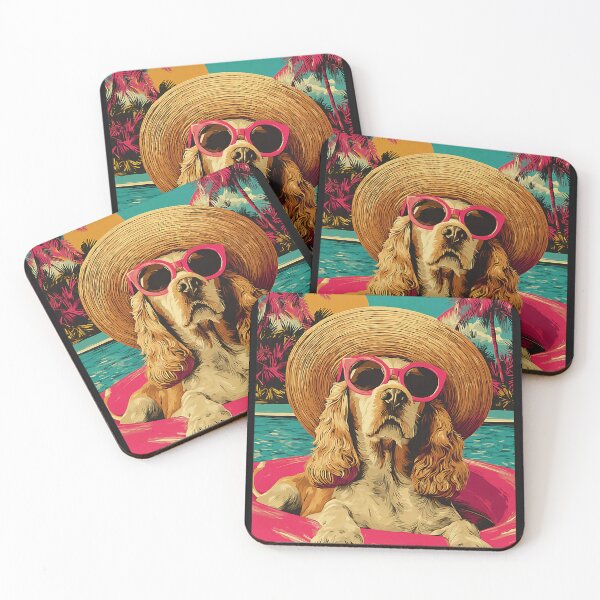 Item preview, Funny Cocker Spaniel with Sunglasses Cute Dog Pool Party designed and sold by Littermin.