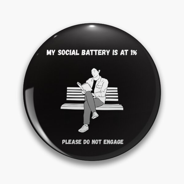 Item preview, Book Lover Social Battery 1% – Quiet Reading Introvert Design designed and sold by ContigoART.