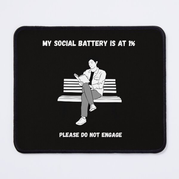 Item preview, Book Lover Social Battery 1% – Quiet Reading Introvert Design designed and sold by ContigoART.